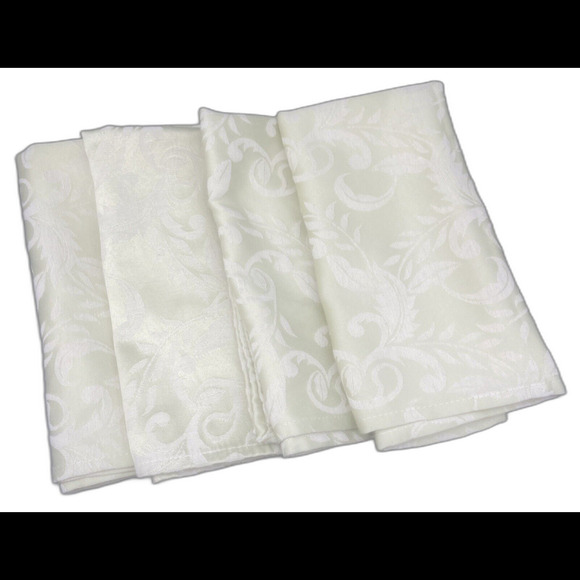 Bodrum Luxembourg GREEN Patterned Cloth Napkins 21.5” Turkey Set Of 4 - Picture 1 of 11